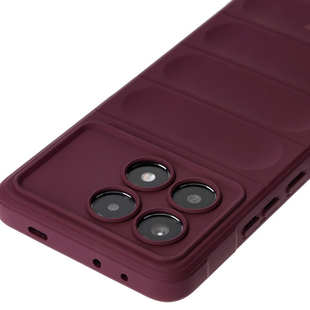 Pancerne etui Bizon Case Tur do Xiaomi Poco X6 Pro, burgundowe