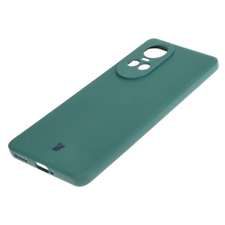 Etui Bizon Case Silicone Sq do Oppo Reno 10 Pro 5G, ciemnozielone
