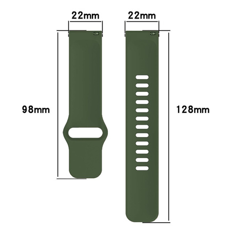 Silikonowy pasek Bizon Strap Watch Silicone do Xiaomi Redmi Watch 5 Lite / 5 Active, ciemnozielony