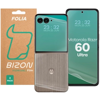 Folia hydrożelowa na tył i przód Bizon Glass Hydrogel Set do Motorola Razr 60 Ultra
