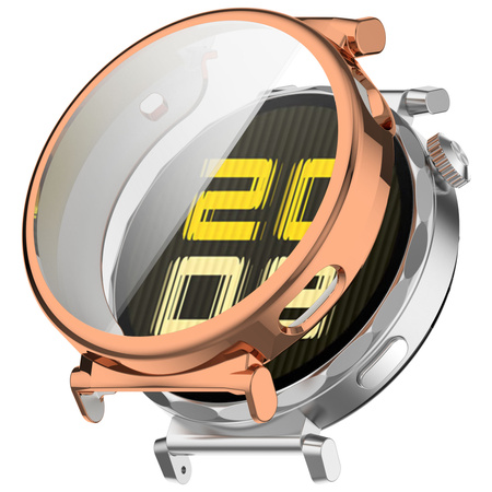 Etui Bizon Case Watch Felipe do Huawei Watch GT 5 41 mm, różowozłote