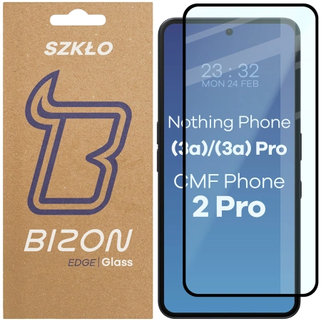 Szkło hartowane Bizon Glass Edge 2 do Galaxy S25 Ultra, czarna ramka