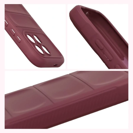 Pancerne etui Bizon Case Tur do Xiaomi POCO F8 Pro, burgundowe