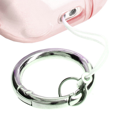 Etui Bizon Case Headphone Clear do Airpods Pro 2, przezroczysto-różowe