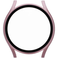 Etui Bizon Case+Glass do Galaxy Watch FE / 5 / 4 40mm, metaliczny róż