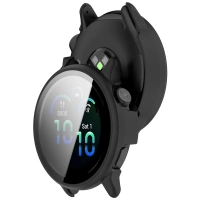 Etui ze szkłem do zegarka Bizon Case+Glass Watch do Garmin Vivoactive 6, czarne matowe