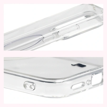 Etui z pierścieniem magnetycznym Bizon Case CrystalO do Realme GT 8 Pro, przezroczyste