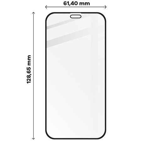 Szkło hartowane Bizon Glass Edge do iPhone 12 Mini, czarne