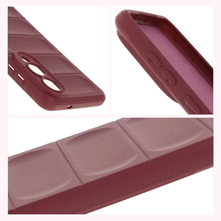 Pancerne etui Bizon Case Tur do Galaxy S25 Edge, burgundowe
