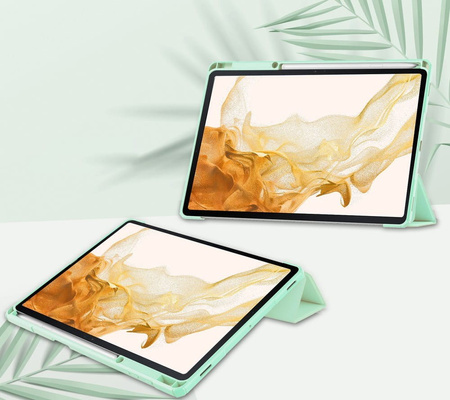 Etui Bizon Case Tab Clear Matt do Galaxy Tab S8 Plus / S7 Plus / S7 FE, miętowe