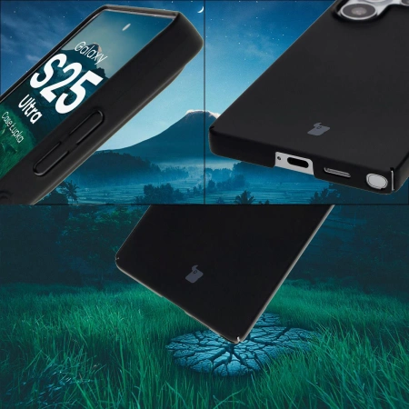 Etui Bizon Case Łupka do Galaxy S25 Ultra, czarne