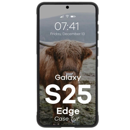 Pancerne etui Bizon Case Tur do Galaxy S25 Edge, czarne