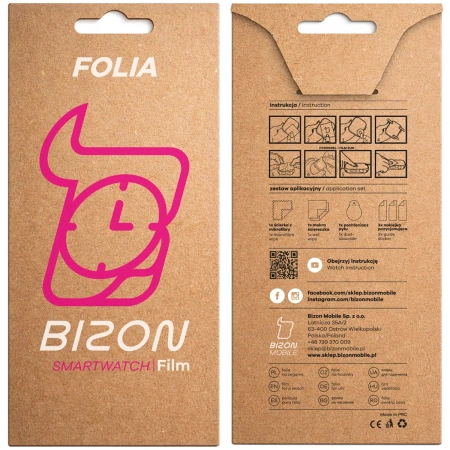 Folia hydrożelowa na ekran Bizon Glass Watch Hydrogel do OnePlus Watch Lite 45 mm / Oppo Watch S 45 mm, 1 sztuka