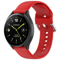 Pasek silikonowy do smartwatcha, Bizon Strap Watch Silicone Pro N, Quick Release 22 mm, czerwony