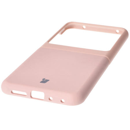 Silikonowe etui Bizon Soft Case do Motorola Razr 50, jasnoróżowe