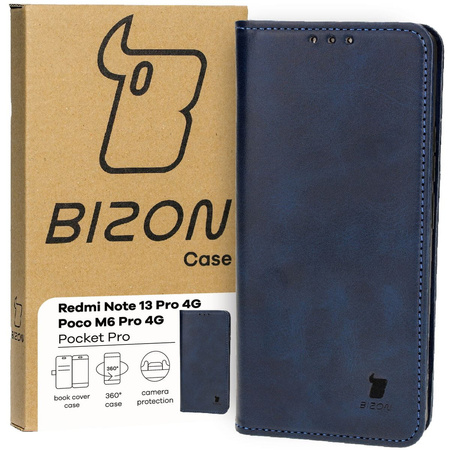 Etui z klapką Bizon Case Pocket Pro do Xiaomi Poco M4 Pro 5G / Xiaomi Redmi Note 11s 5G, granatowe