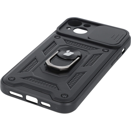 Etui Bizon Case CamShield Ring do iPhone 14 Plus, czarne