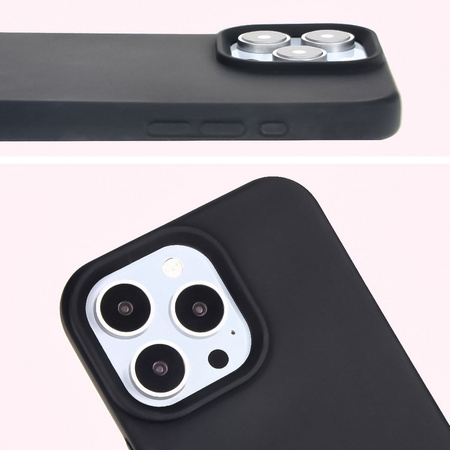 Silikonowe etui Bizon Soft Case do iPhone 16 Pro Max, czarne