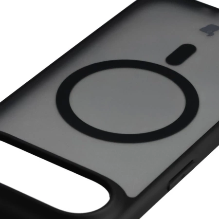 Etui z pierścieniem magnetycznym Bizon Case MatteO do iPhone Air, przydymione-czarne