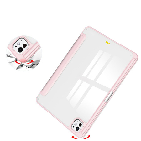 Etui Bizon Case Tab Clear Matt do iPad Pro 13" 2025 / 2024, różowe