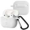 Silikonowe etui z karabińczykiem Bizon Case Headphone Silicone do AirPods 4, jasnozielone
