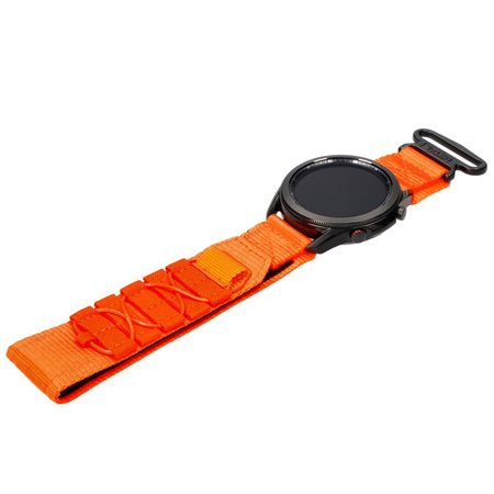 Sportowy pasek do zegarka Bizon Strap Watch Adventure do Galaxy Watch 22mm, pomarańczowy