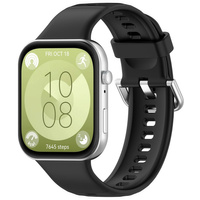 Pasek Bizon Strap Watch Silicone Pro SR do Huawei Watch Fit 4 / 4 Pro / 3, czarny