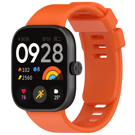 Pasek Bizon Strap Watch Silicone B do Redmi Watch 4 / Xiaomi Smart Band 9 Pro / 8 Pro, marchewkowy