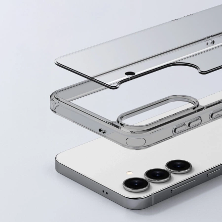 Etui Bizon Case Halo do Galaxy S25, przydymione-czarne