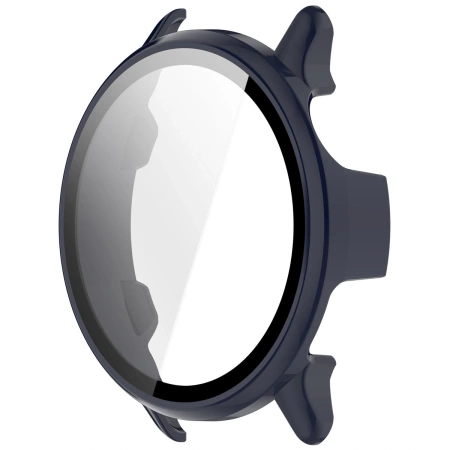 Etui ze szkłem do zegarka Bizon Case Watch Adamo do Garmin Vivoactive 6, niebieskie