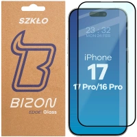 Szkło hartowane Bizon Glass Edge 2 do iPhone 16 Pro, czarna ramka