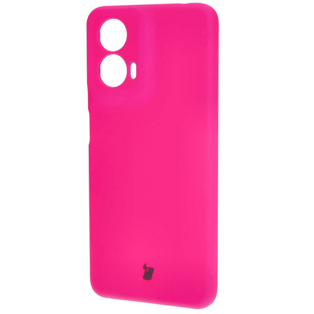 Silikonowe etui Bizon Soft Case do Motorola Moto G24 / G24 Power, neonowo-różowe