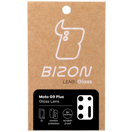 Szkło na aparat Bizon Glass Lens dla Moto G9 Plus, 2 sztuki