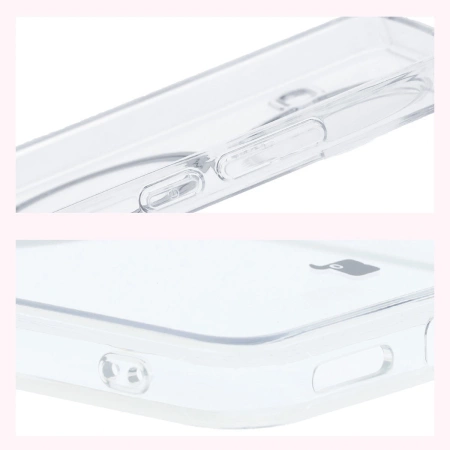 Etui z pierścieniem magnetycznym Bizon Case CrystalO do Xiaomi POCO F7 Pro, przezroczyste