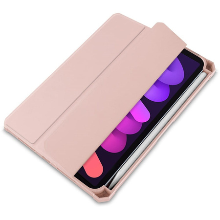 Etui Bizon Case Tab Clear Matt do iPad Mini (A17 Pro) 2024 / iPad Mini 6 2021, różowozłote