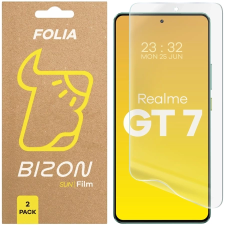Folia matowa Bizon Glass Film Sun Duo do Realme GT 7, 2 sztuki