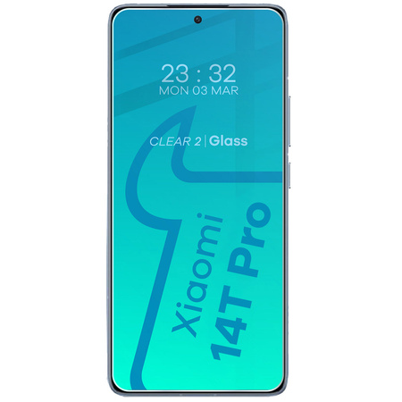 Etui + 2x szkło Bizon Case Clear Pack do Xiaomi 14T Pro, przezroczyste