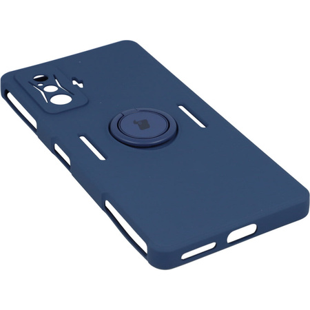 Etui Bizon Case Silicone Ring do Xiaomi Poco F4 GT, granatowe