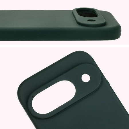 Silikonowe etui Bizon Soft Case do Google Pixel 9, ciemnozielone