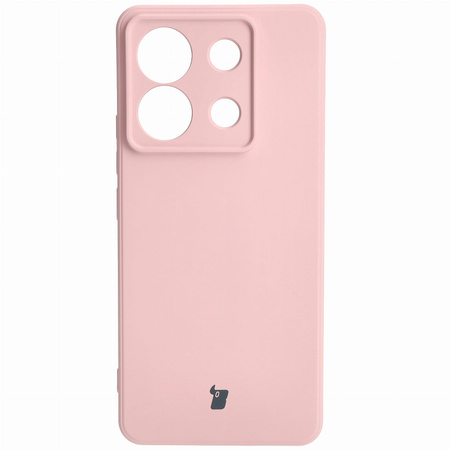 Etui Bizon Case Silicone Sq do Xiaomi Poco X6 / Xiaomi Redmi Note 13 Pro 5G, jasnoróżowe