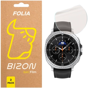 Folia matowa Bizon Glass Watch Film Sun Duo do Galaxy Watch 8 Classic 46 mm, 2 sztuki