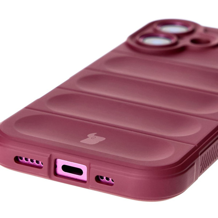 Pancerne etui Bizon Case Tur do iPhone 16, burgundowe