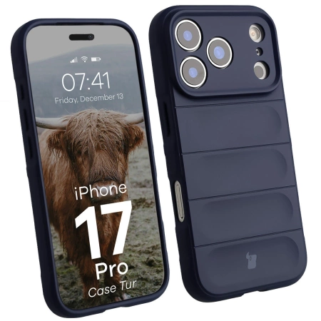 Pancerne etui Bizon Case Tur do iPhone 17 Pro, granatowe