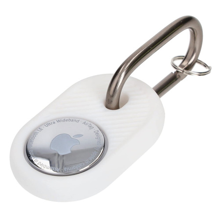 Etui Bizon Case Locator Travel do Apple AirTag, białe