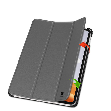 Etui Bizon Case Tab Croc do Oppo Pad Neo, szare