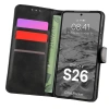 Etui z klapką Bizon Case Pocket do Galaxy S26, czarne