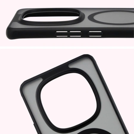 Etui z pierścieniem magnetycznym Bizon Case MatteO do Xiaomi Redmi Note 15 4G / 5G / POCO M8 5G, przydymione-czarne