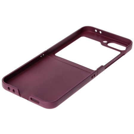 Pancerne etui Bizon Case Tur do Galaxy Z Flip7 FE / Z Flip6, burgundowe
