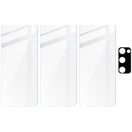 3x Szkło hartowane + szybka na aparat Bizon Glass Clear Pack do Galaxy S20 FE