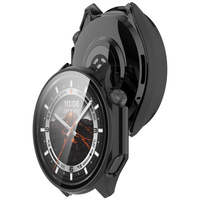 Etui ze szkłem do zegarka Bizon Case Watch Adamo do OnePlus Watch 3 / Oppo Watch X2, czarne